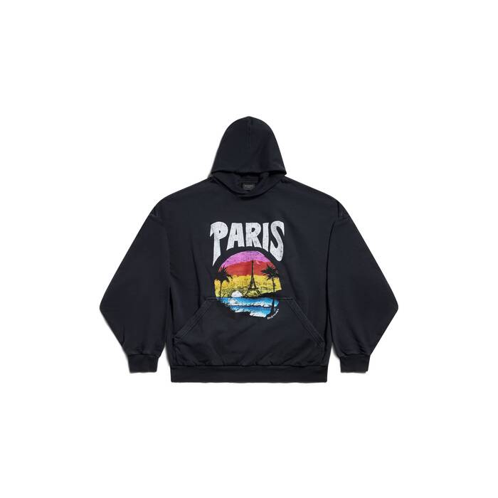 paris tropical round hoodie oversized