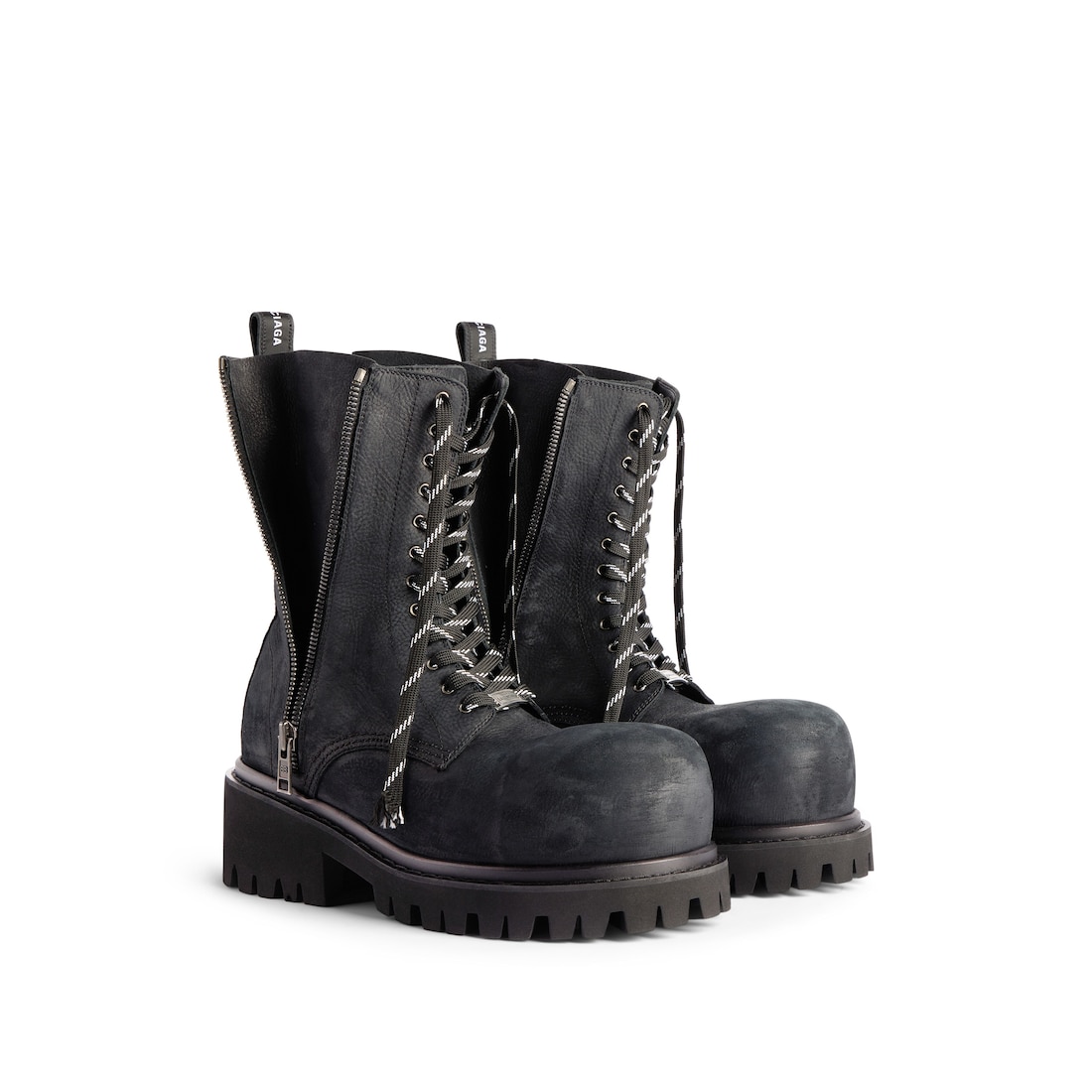 Men's Stomper Zipped Bootie in Black