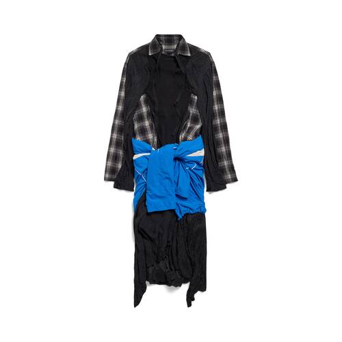 patched layered dress