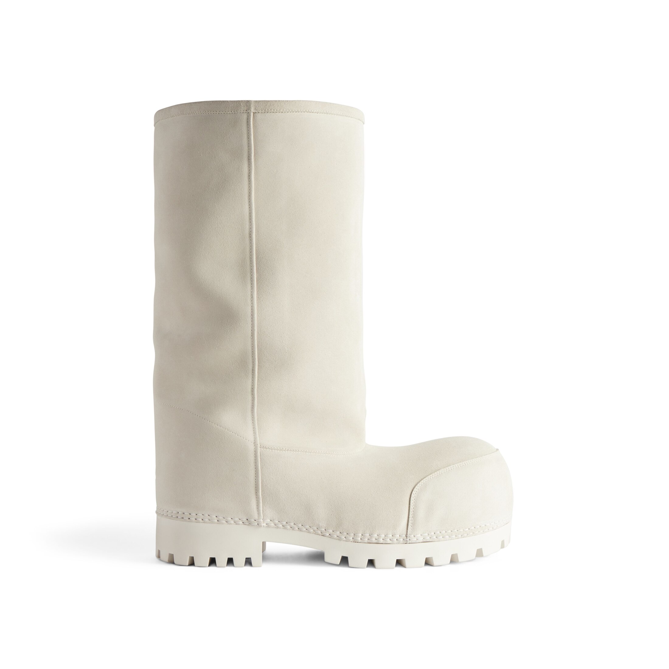 Balenciaga Alaska Fur High Boot - White - Woman - 37 - Calfskin