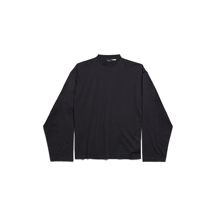 security tape oversized long sleeve t-shirt