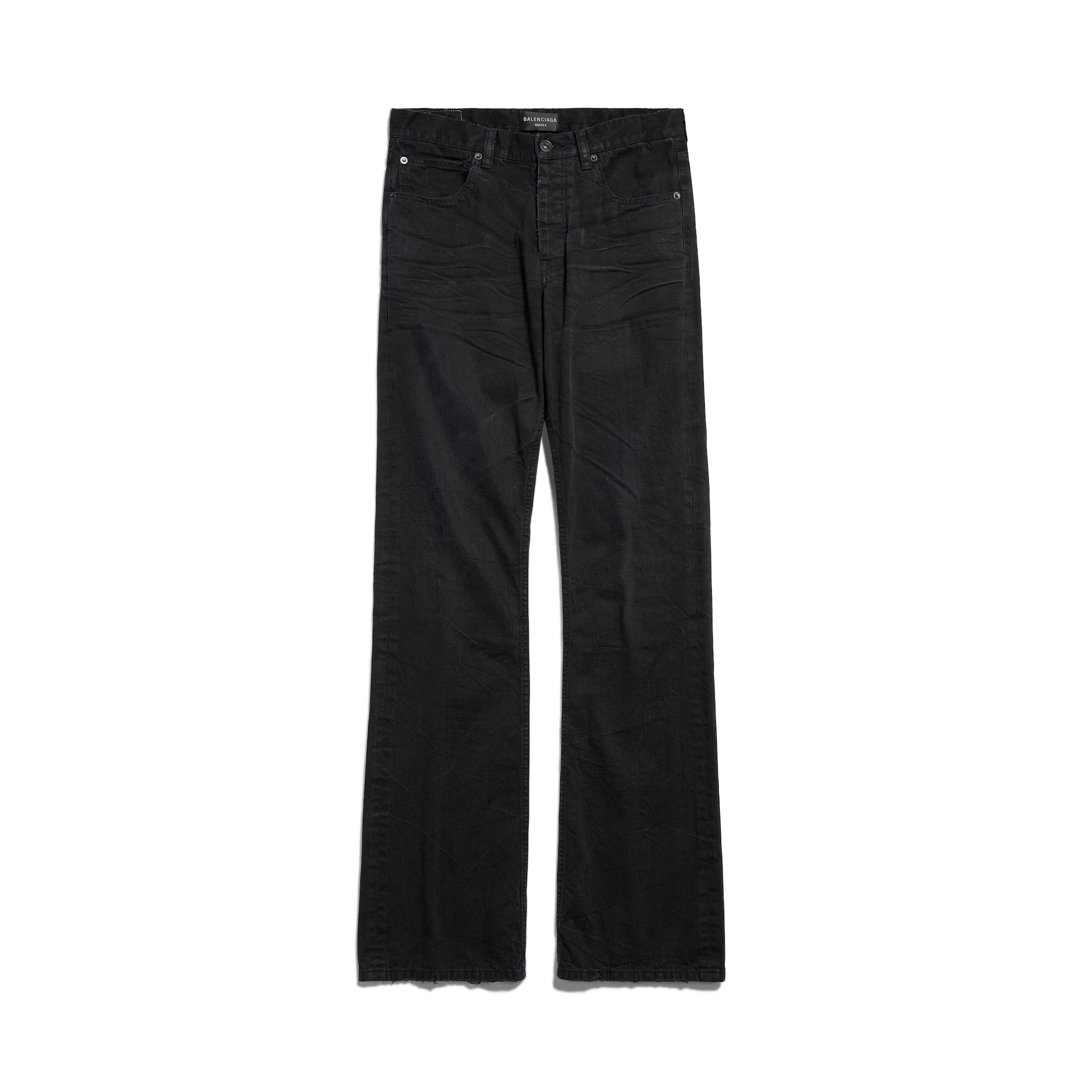 Balenciaga Low Waist Straight Pants - Black - Unisex - 25 - Cotton