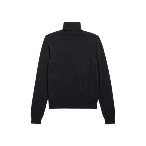 Balenciaga リブ編みセーター グレー/ブラック ブラック の メンズ Standard タートルネックセーター