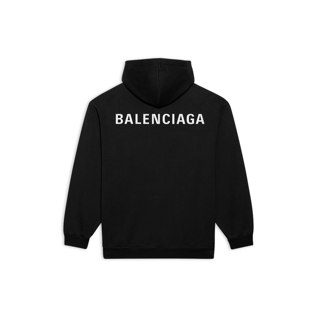 Logo Hoodie Medium Fit in Black | Balenciaga US