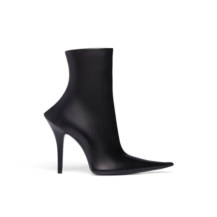 BALENCIAGA  Cagole Metal Stud Pointed Toe Leather Heeled Boots  Women   Lane Crawford