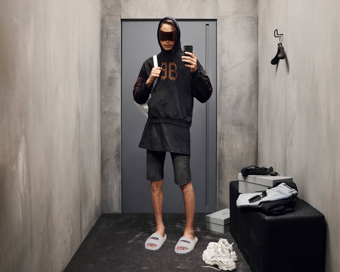 Mens Balenciaga  Adidas Cropped Sweatpants in Black  Balenciaga US