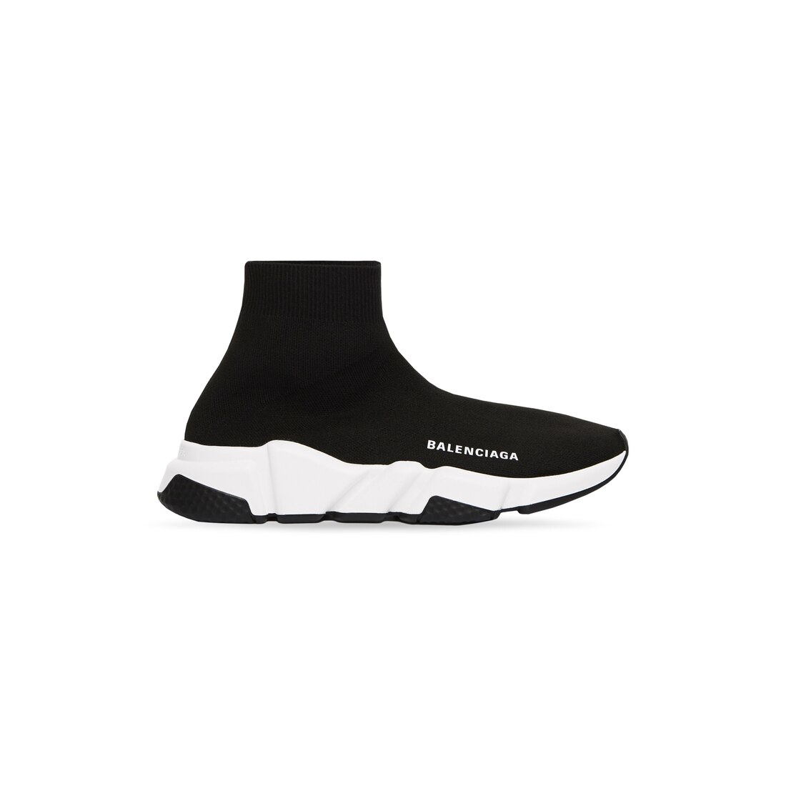 Men's Speed Recycled Knit Sneaker in Black/white Balenciaga US