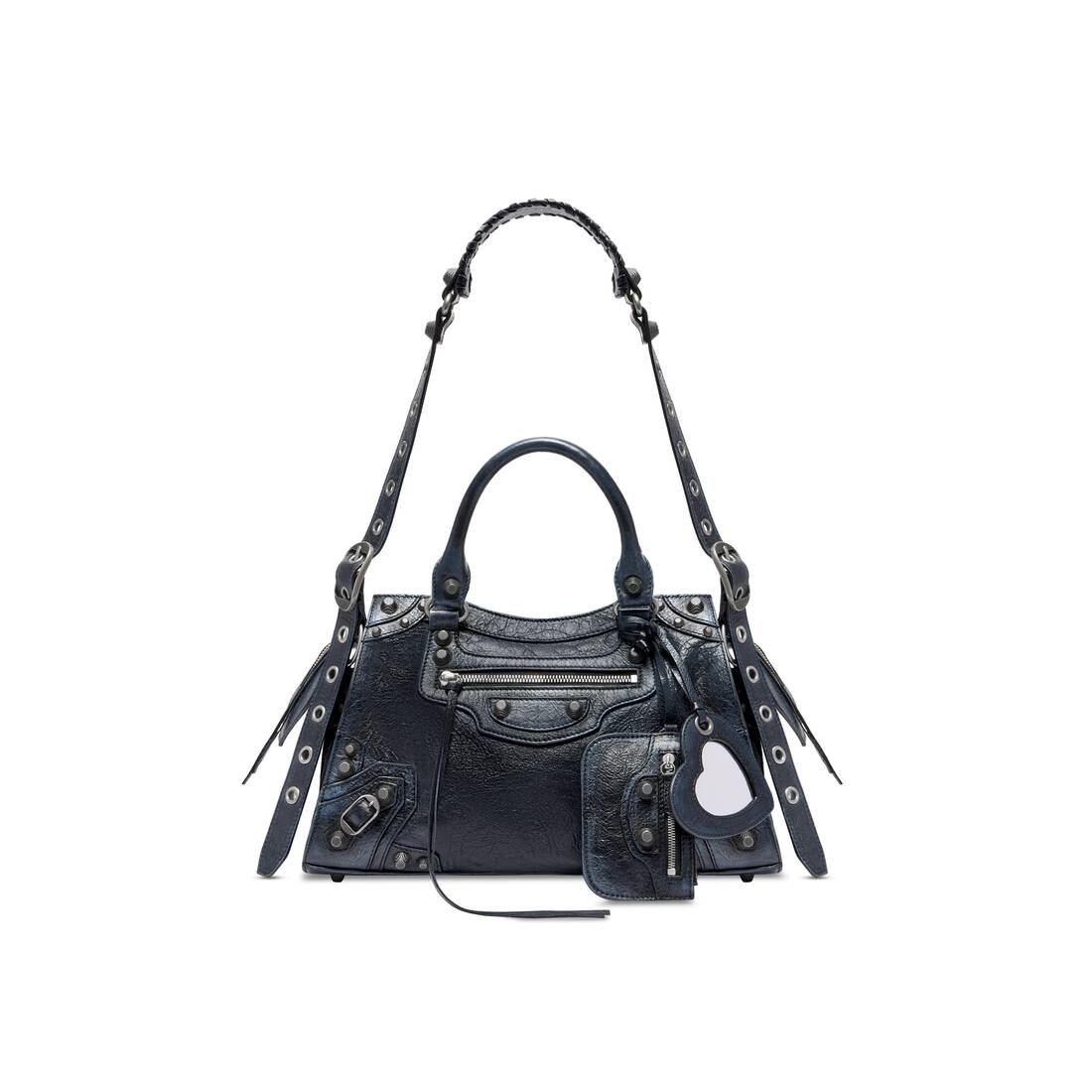 Women's Neo Cagole City Small Handbag Dirty Effect in Black