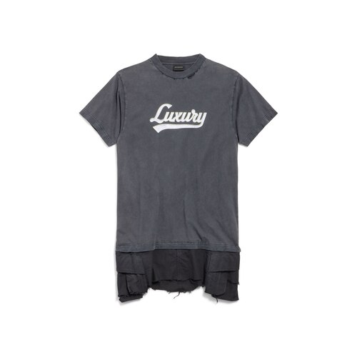 luxury script hybrid t-shirt cargo dress