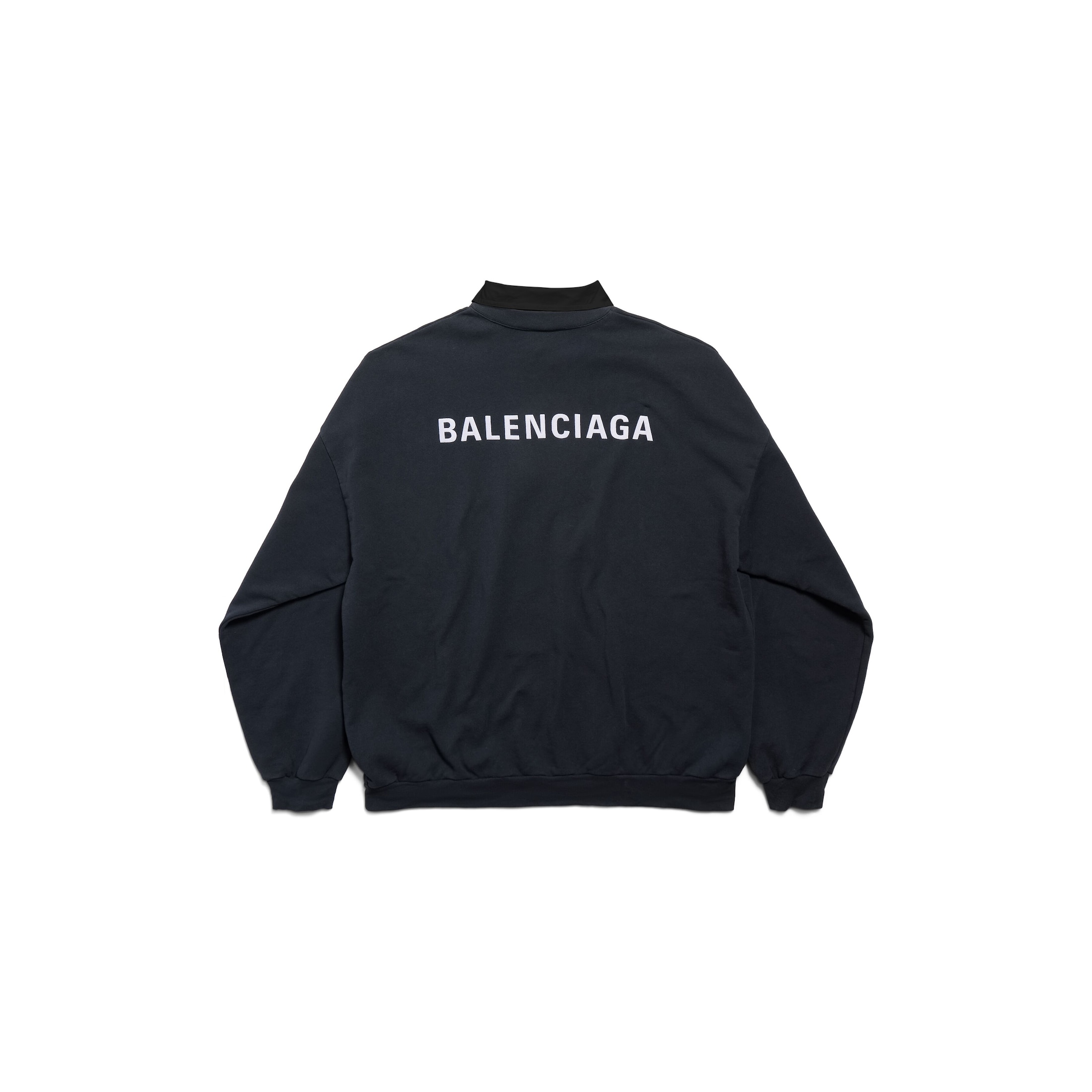 balenciaga back shirt collar crewneck