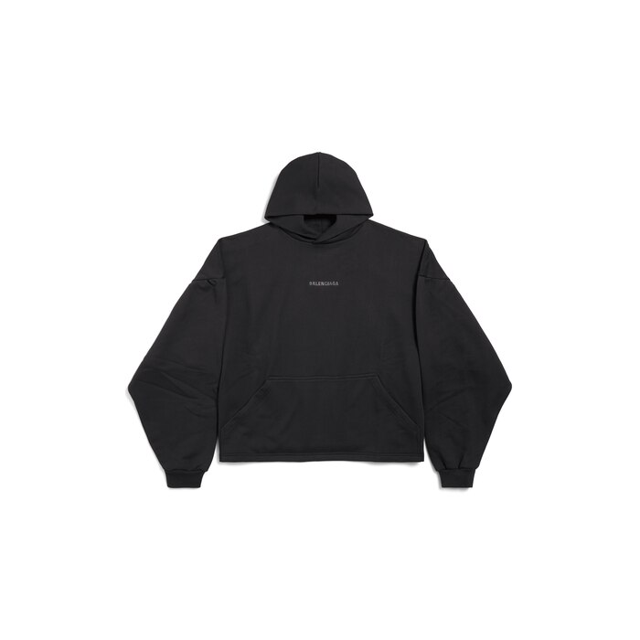 balenciaga back cropped hoodie