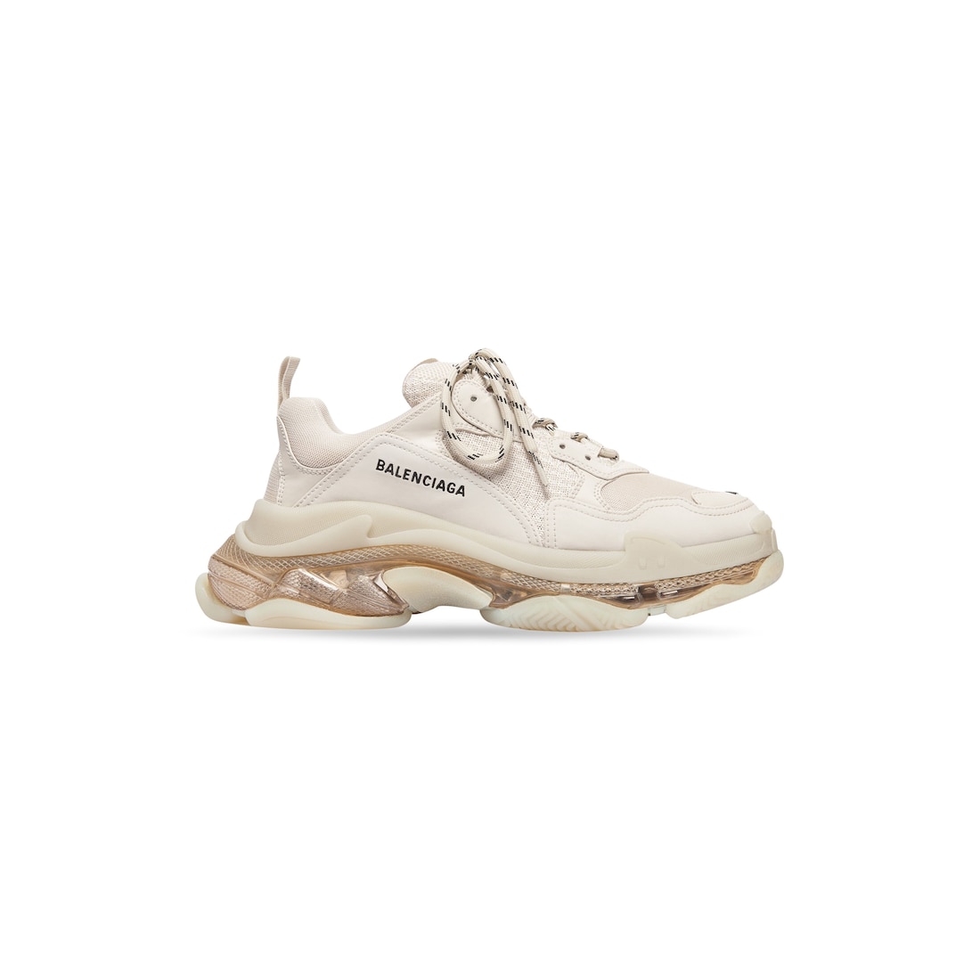 Men's Triple S Clear Sole Sneaker in White