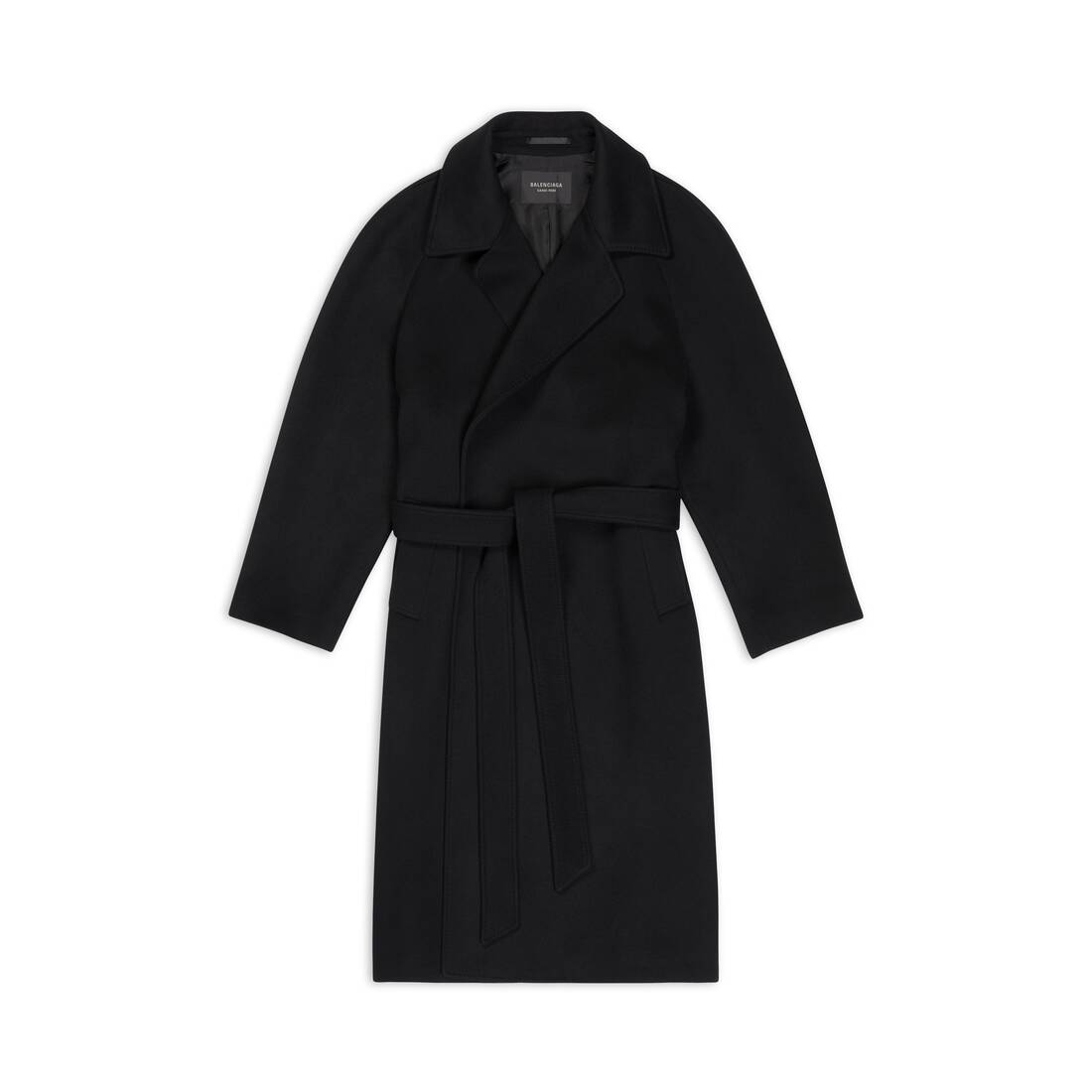 Men's Raglan Coat in Black | Balenciaga US