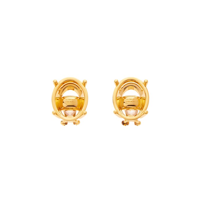 frame oval earrings