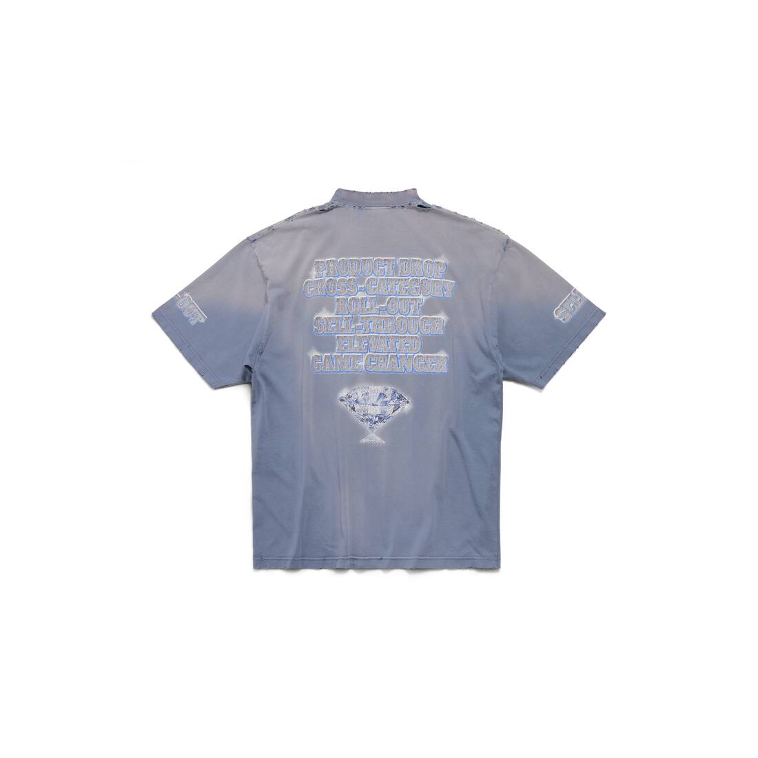 Snbn T-shirt Large Fit in Blue | Balenciaga NL