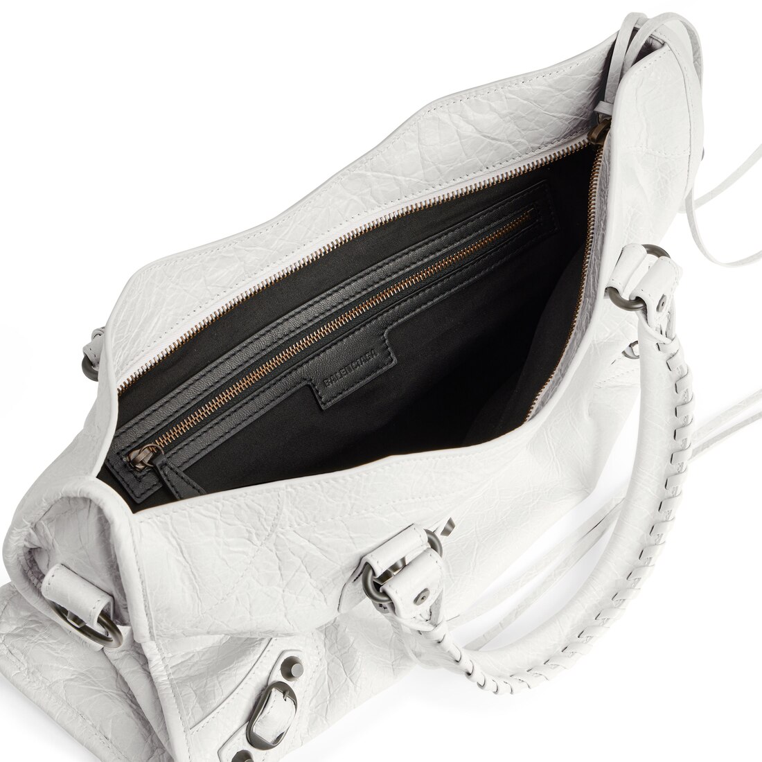 Balenciaga Le City Medium Bag White Unisex Material Lambskin