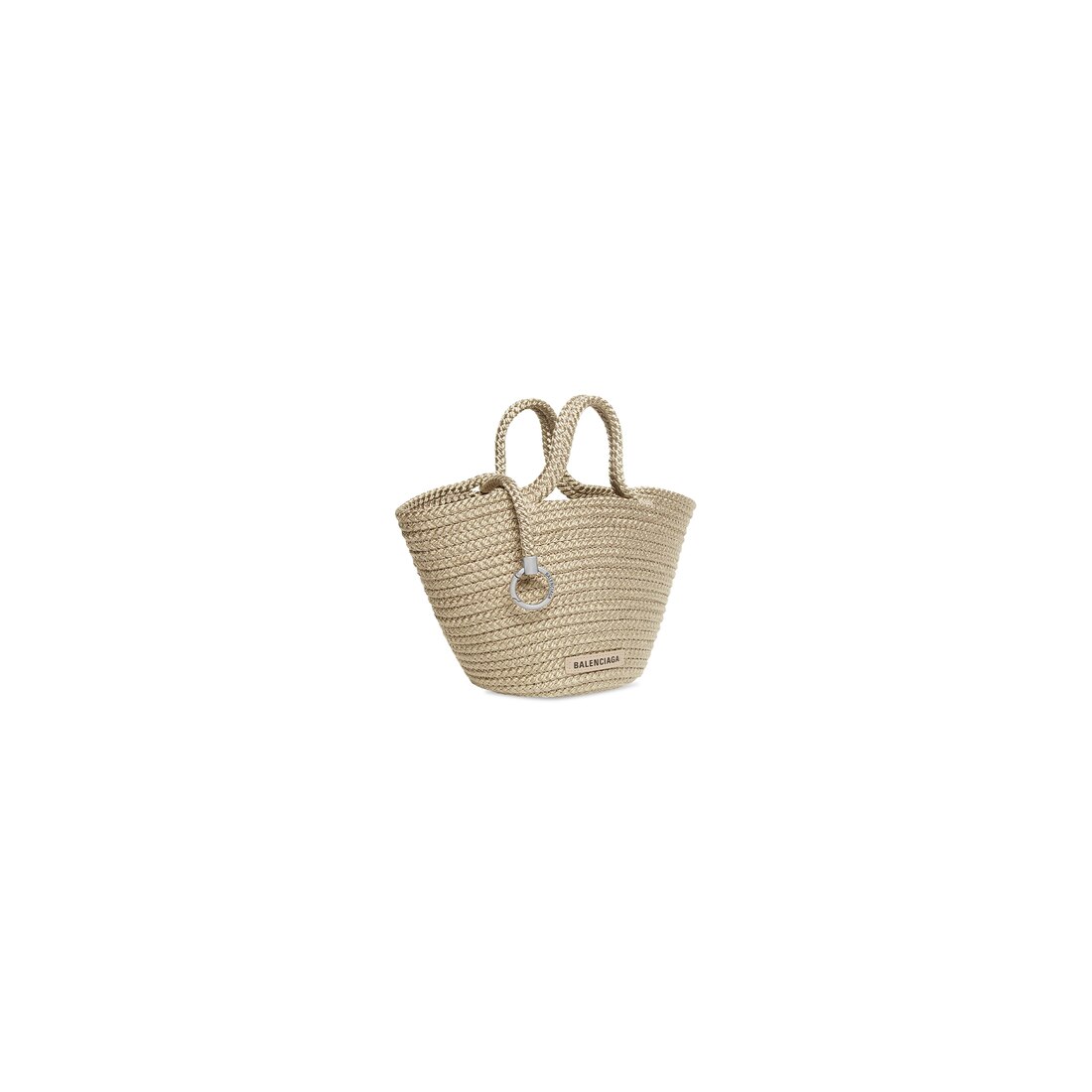 Balenciaga Women's Ibiza Small Basket Bag with Strap - Taupe