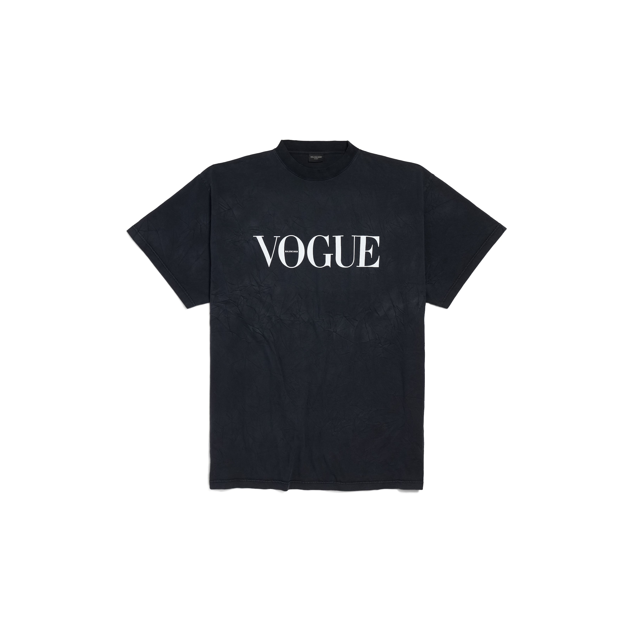 Balenciaga | Vogue T-Shirt Oversized - Black - Unisex - 4 - Main Fabric: 100% Cotton - Trimming: 95% Cotton, 5% Elastane