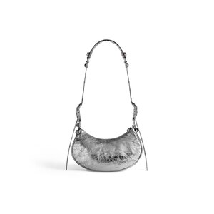 Women's Le Cagole Xs Shoulder Bag Metallized in Silver| Balenciaga® US