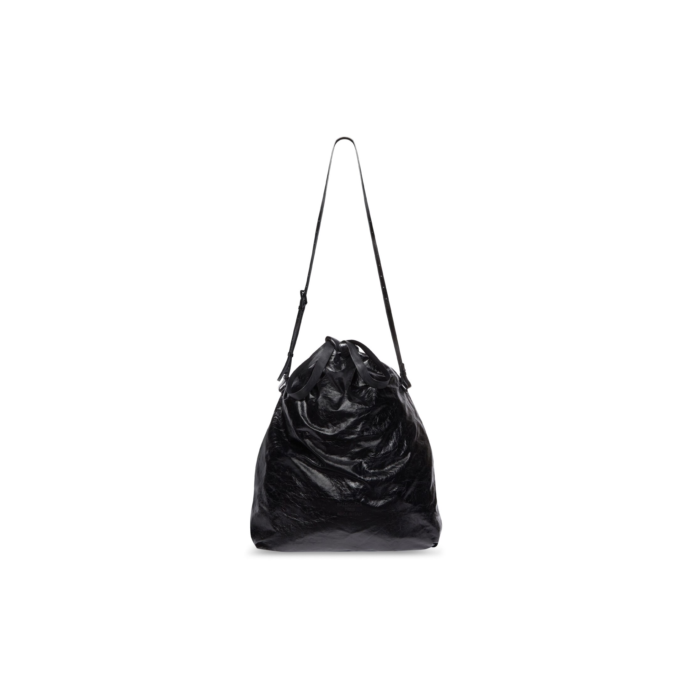 Men's Trash Bag Large Pouch in Black | Balenciaga GB