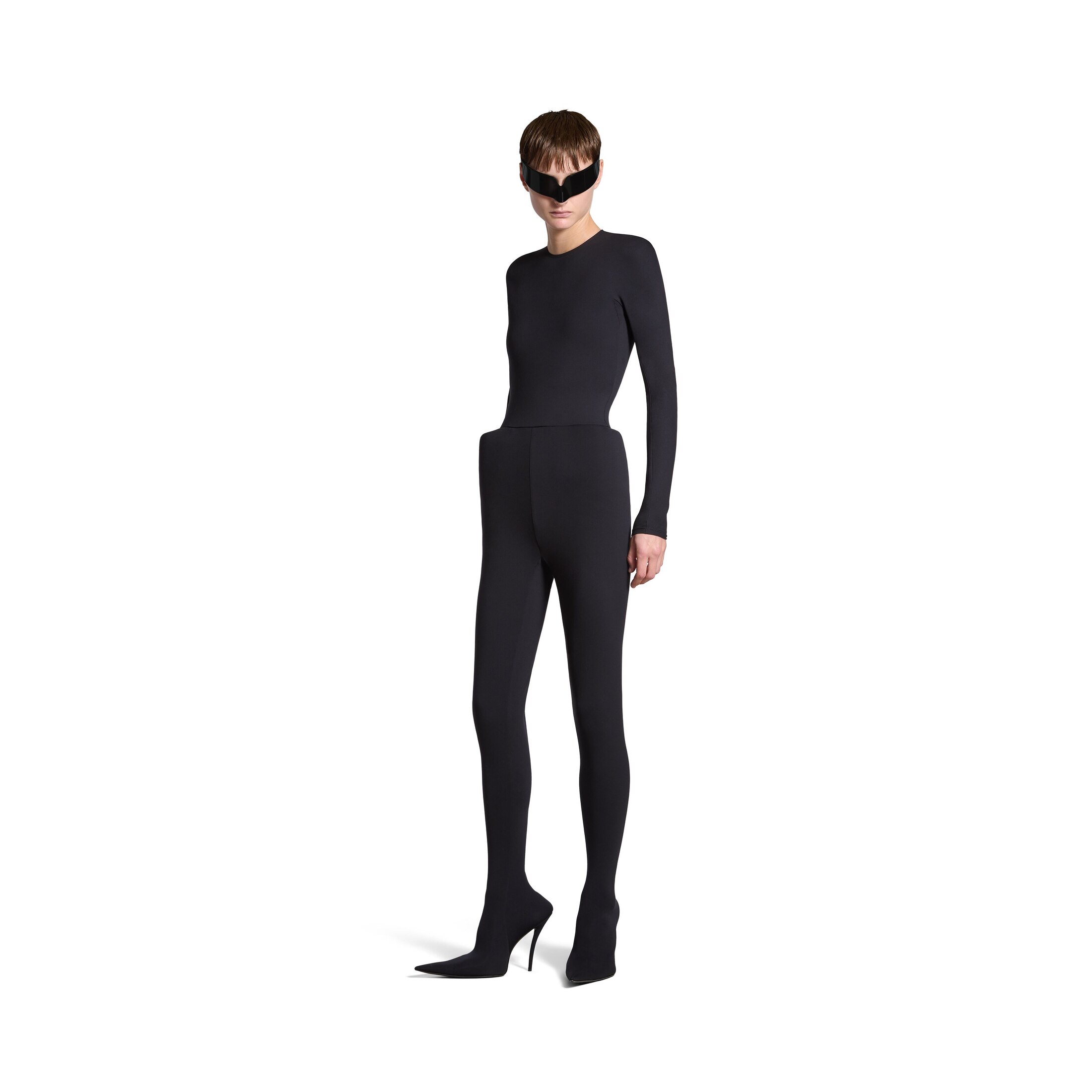 Balenciaga Hip Bone Pantabodysuit - Black - Woman - 37 - Polyamide & Elastane