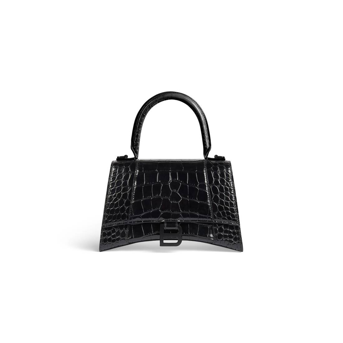 balenciaga.com | Small Handbag Crocodile Embossed in Black
