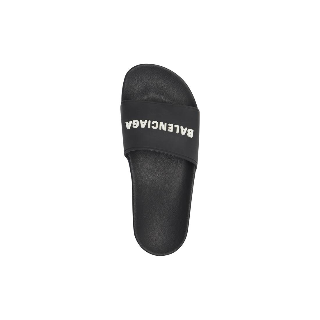 Womens Pool Slide Sandal in Blackwhite  Balenciaga US