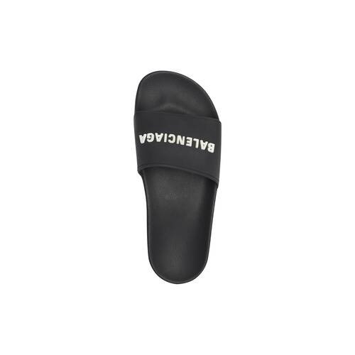 Women's Pool Slide Sandal in Black/white | Balenciaga US