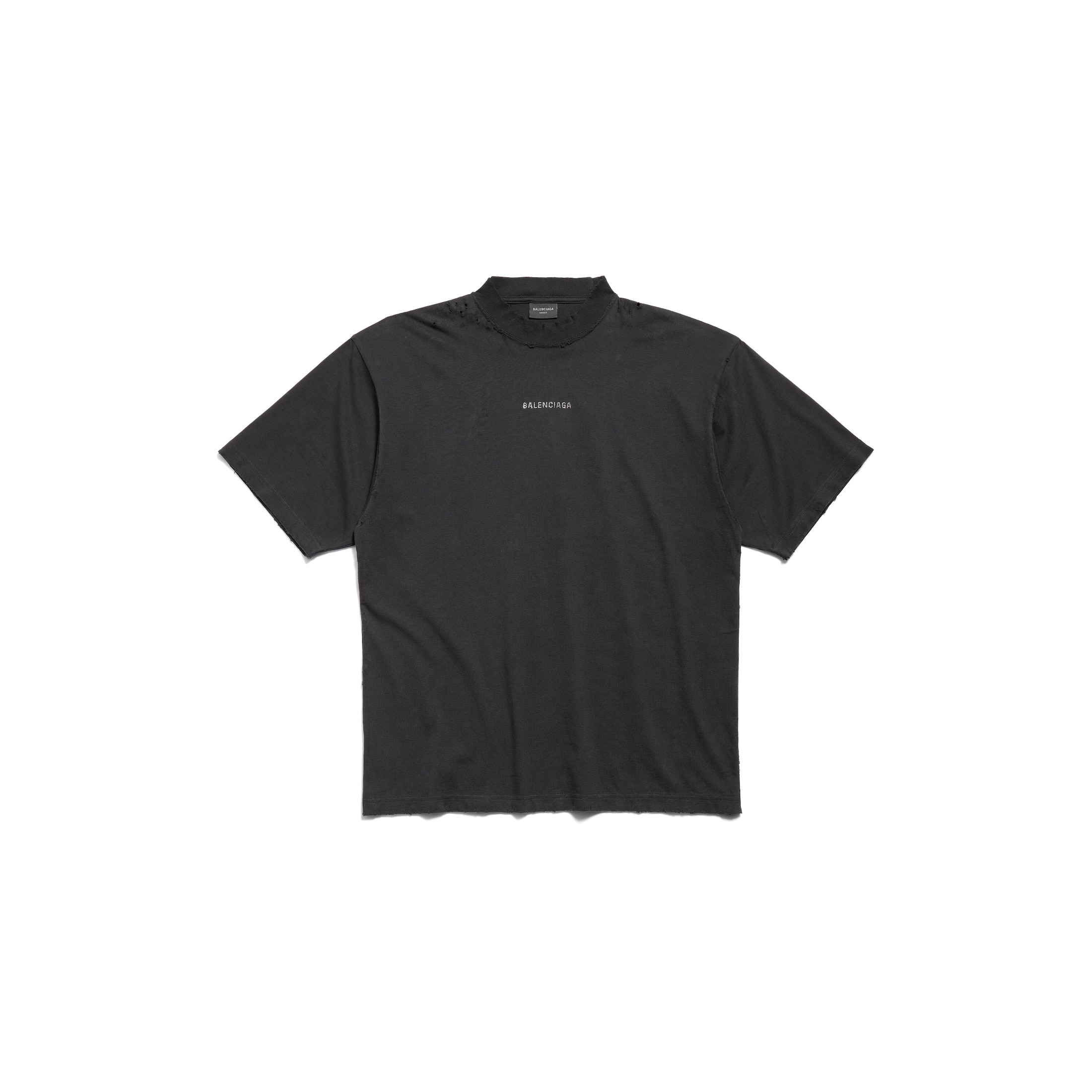 Balenciaga Back T-Shirt Medium Fit - Black - Unisex - XL - Cotton