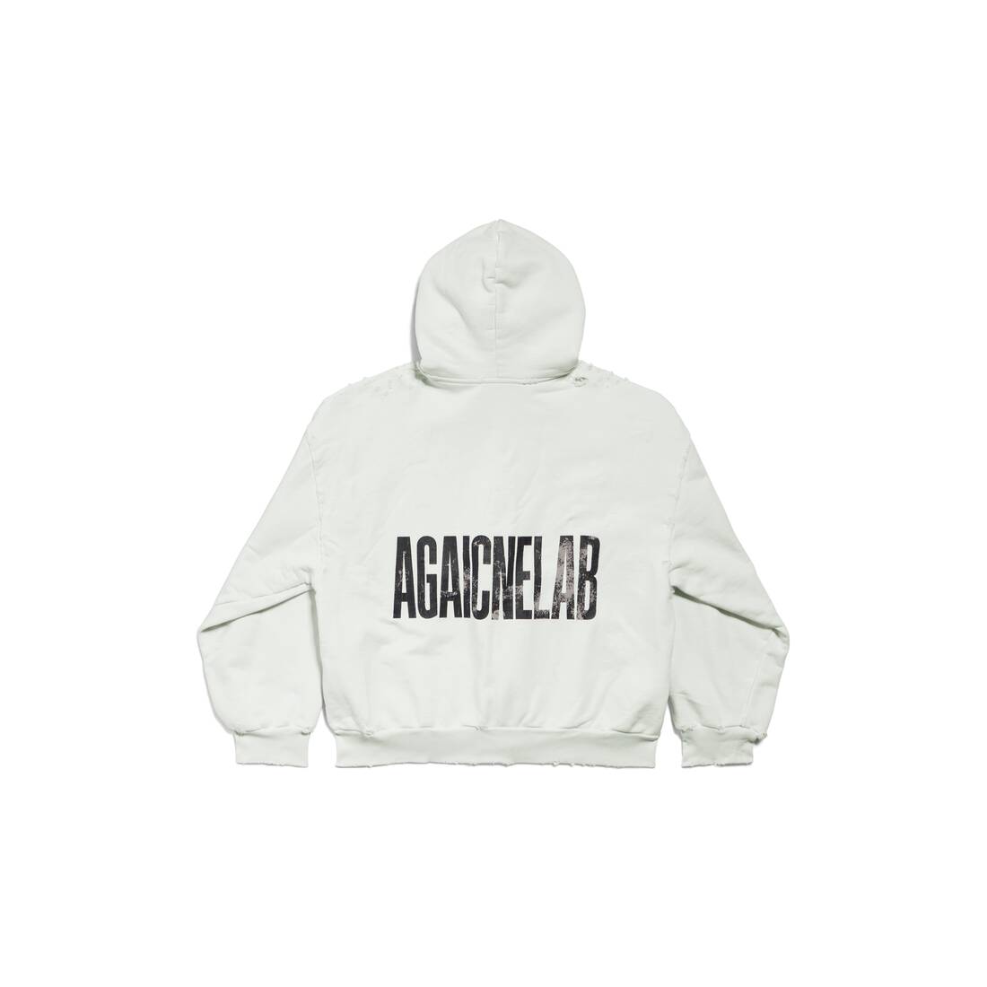 Balenciaga Men s Agaicnelab Zip Up Hoodie Regular Fit White Hoodies