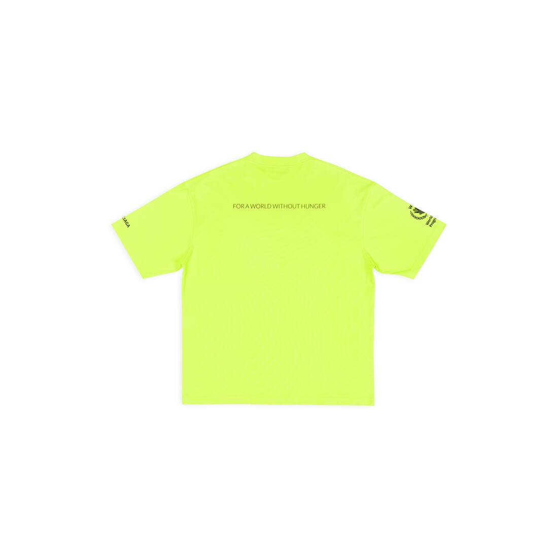 Balenciaga Men's Tape Type T-Shirt in Fluo Yellow Balenciaga