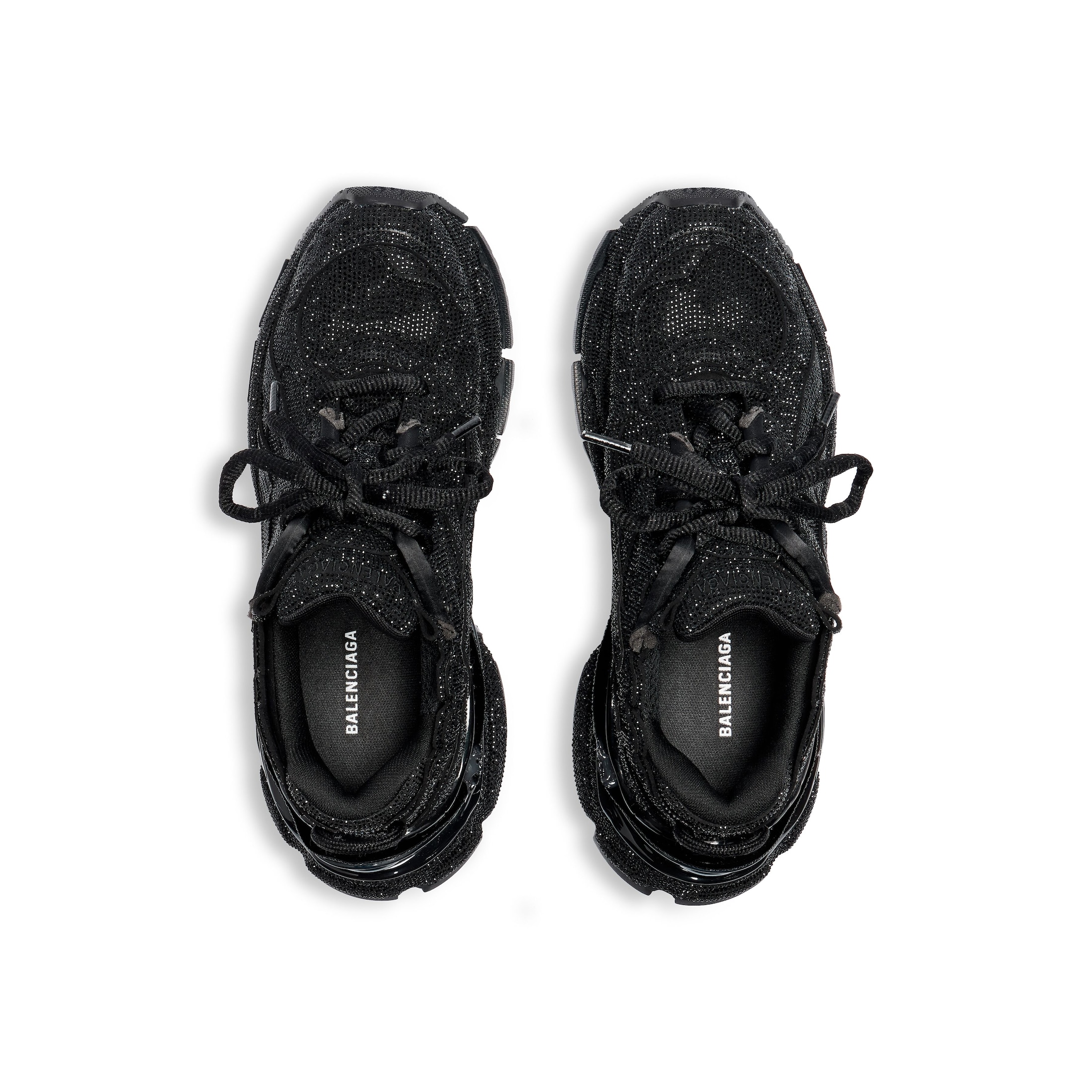 runner sneaker with rhinestones