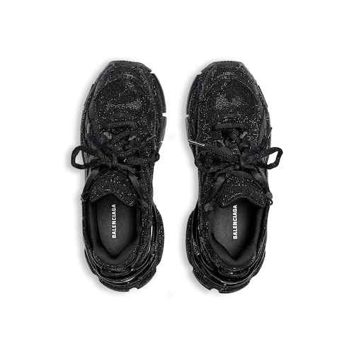 runner sneaker with rhinestones