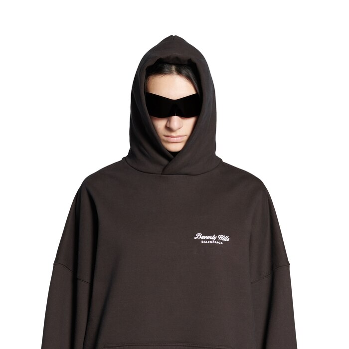 Beverly Hills Hoodie Oversized in Black/white | Balenciaga US