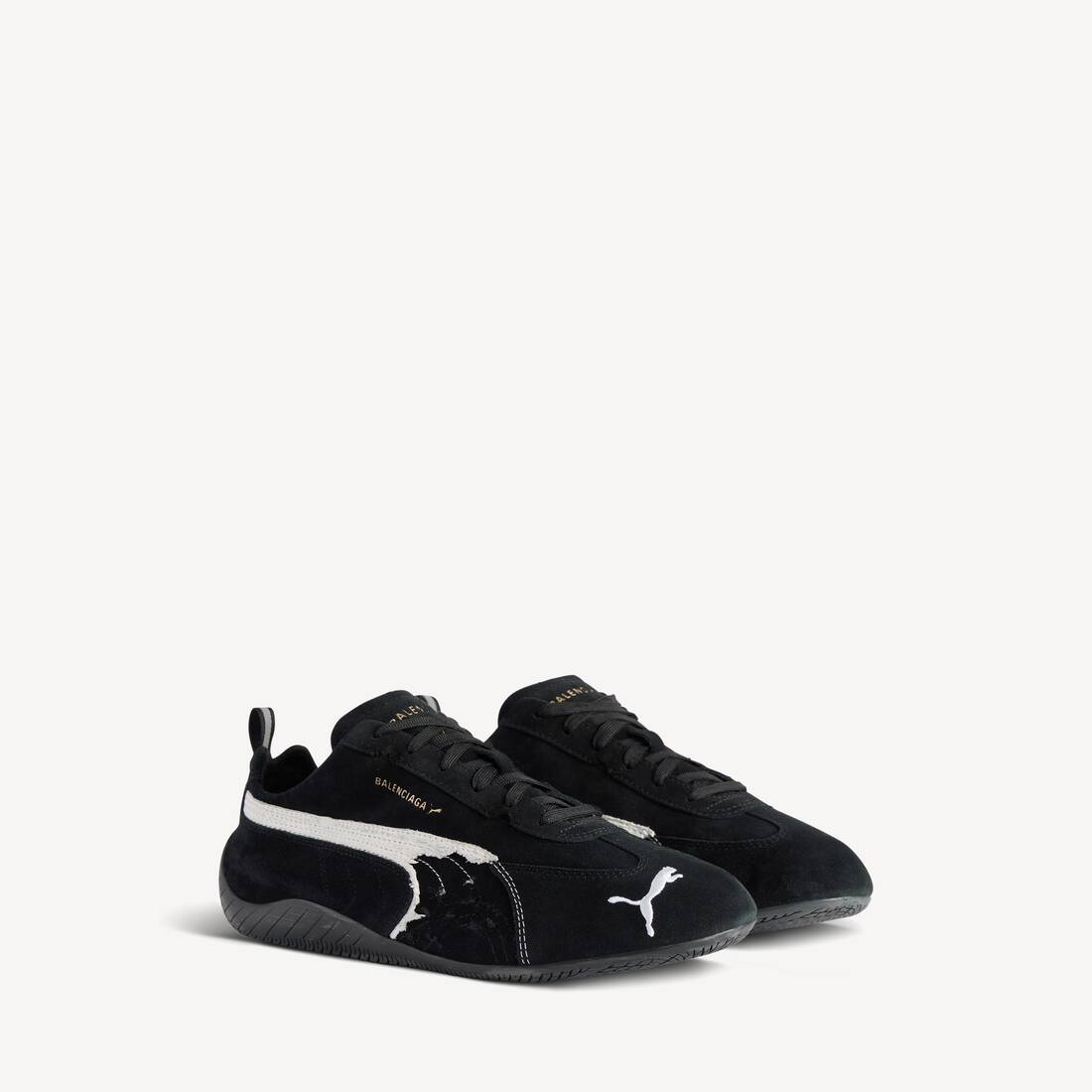 Speedcat Suede Balenciaga in Black/white
