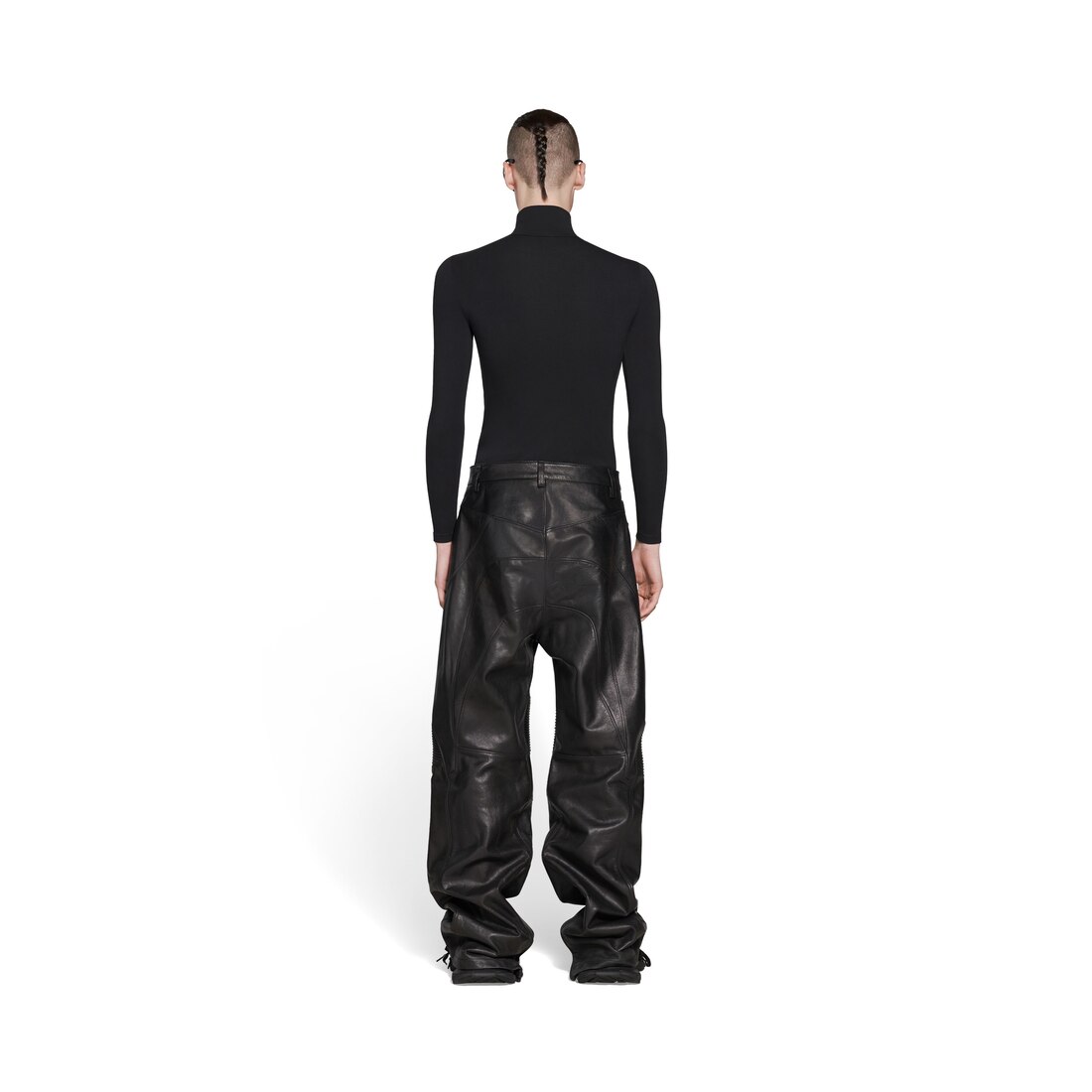 Men's Biker Baggy Pants in Black