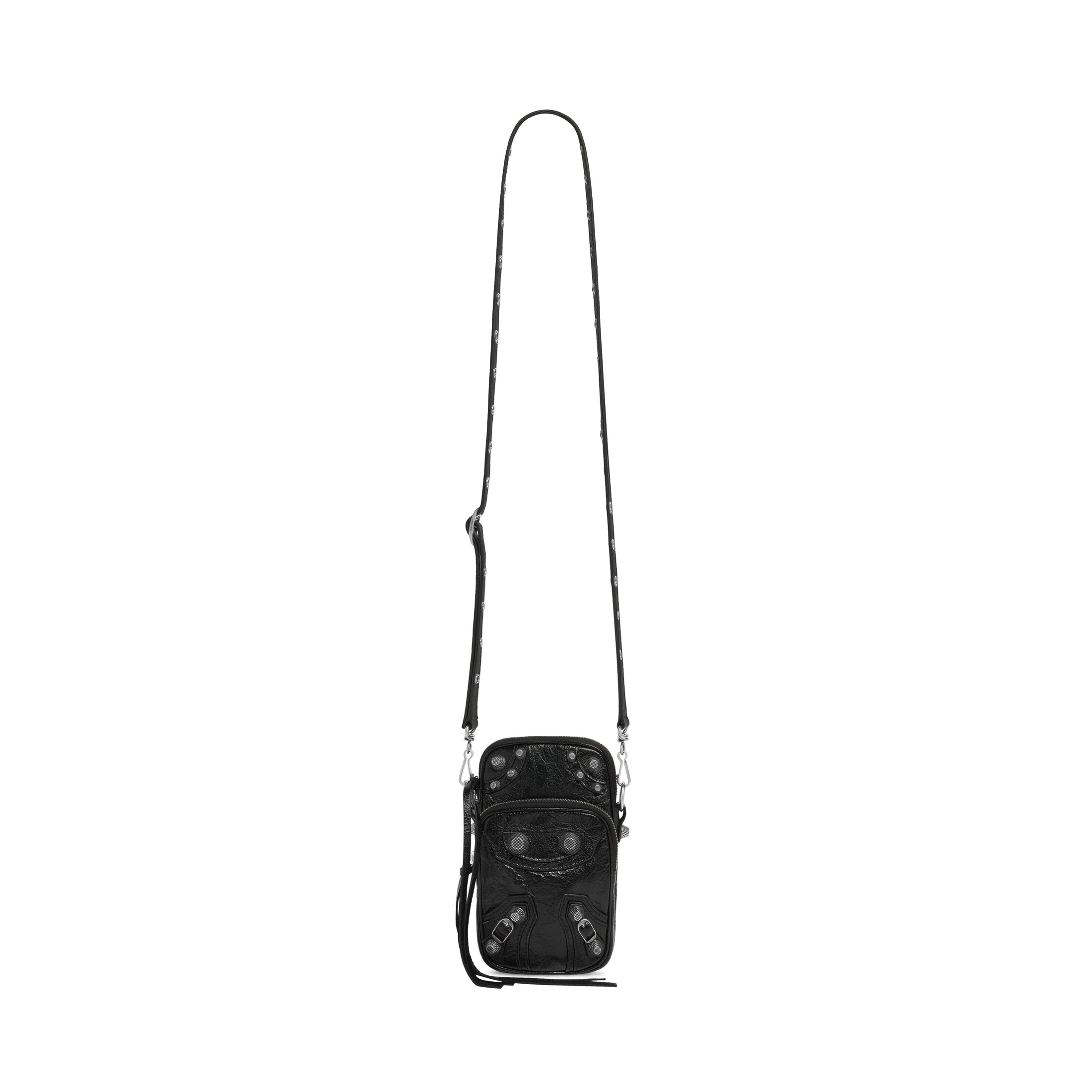 Balenciaga Le Cagole Phone Holder - Black - Man - Lambskin