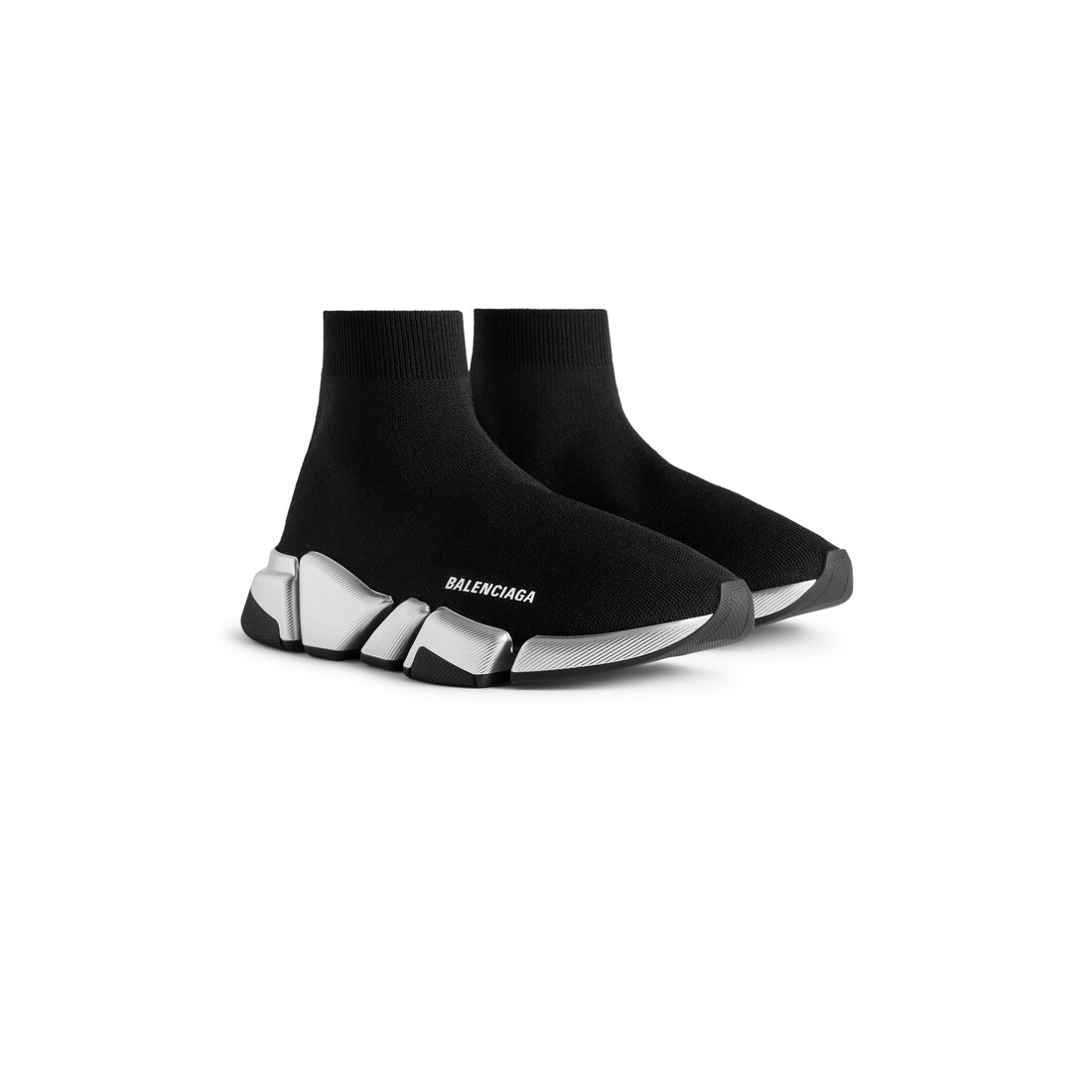 Men's Speed 2.0 Recycled Knit Sneaker in Black/silver