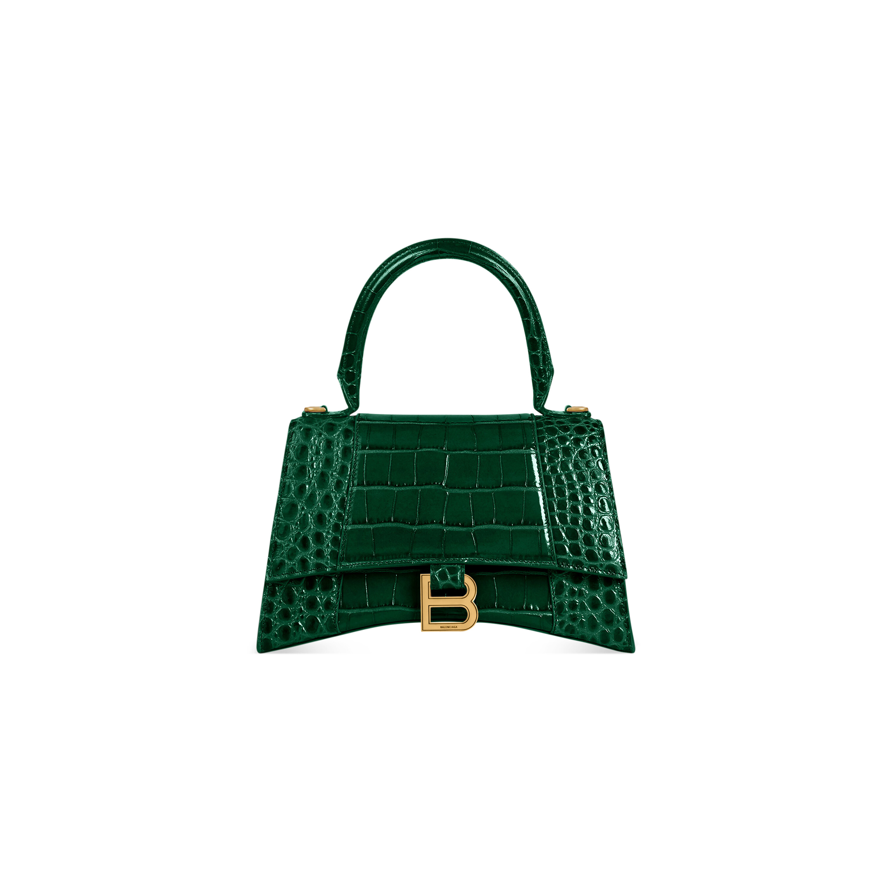 Hourglass Small Leather Shoulder Bag in Green  Balenciaga  Mytheresa