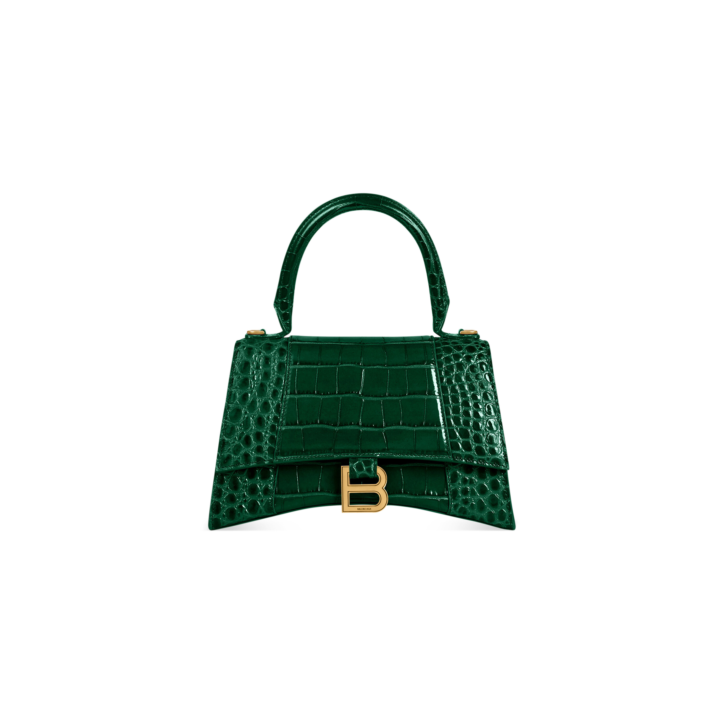 Women's Hourglass Handbag Small in Forest Green Balenciaga US