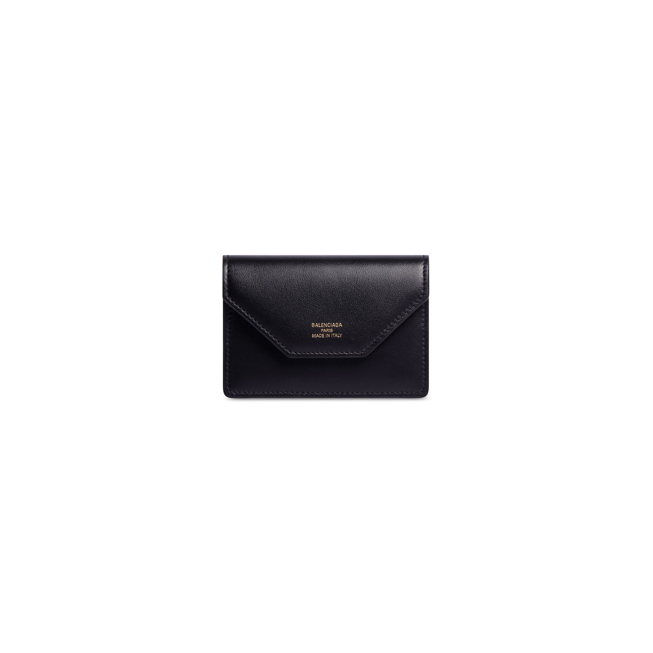 Balenciaga Porte-Cartes Accordéon Envelope - Noir - Femme - Cuir De Veau