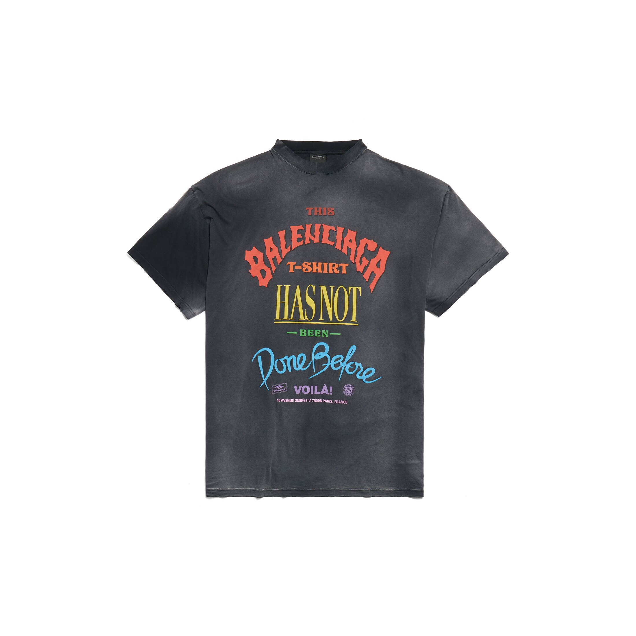 Balenciaga T-Shirt Not Been Done Oversize - Noir - Unisexe - 1 - Coton