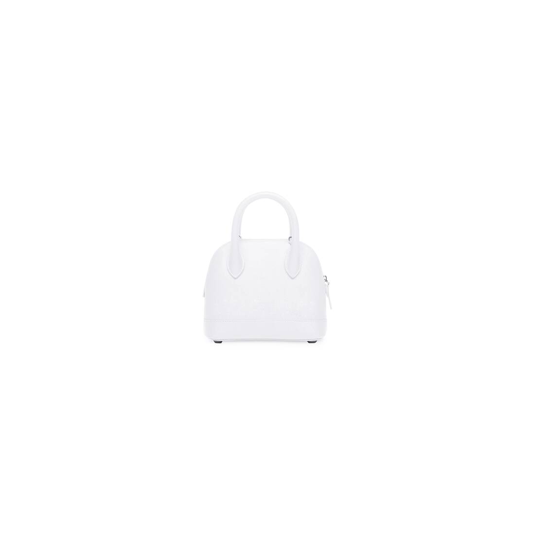Balenciaga White Quilted Leather Ville XXS Monogram Crossbody Bag