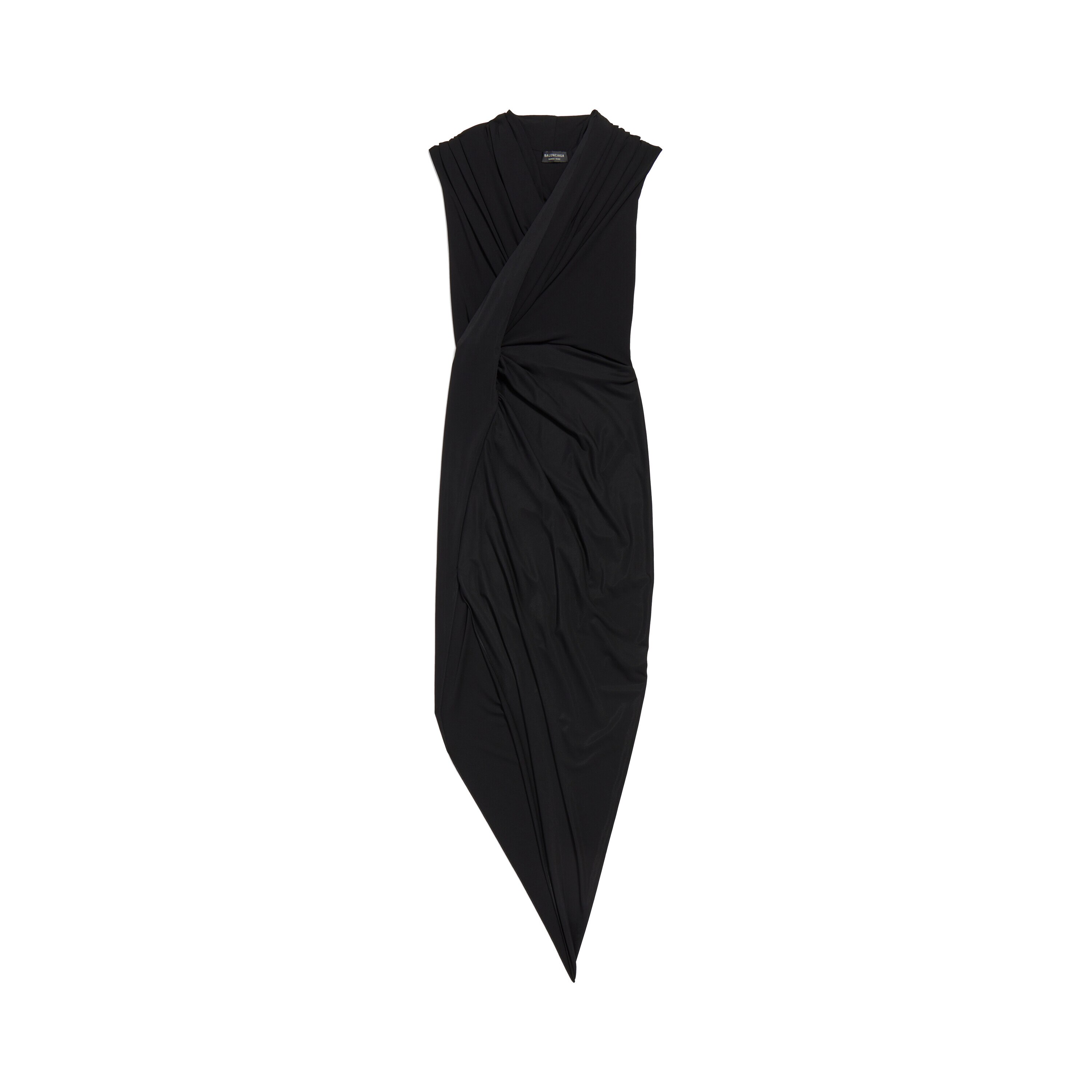【関税込み】balenciaga Draped dress Women's Draped Dress in Black | Balenciaga US