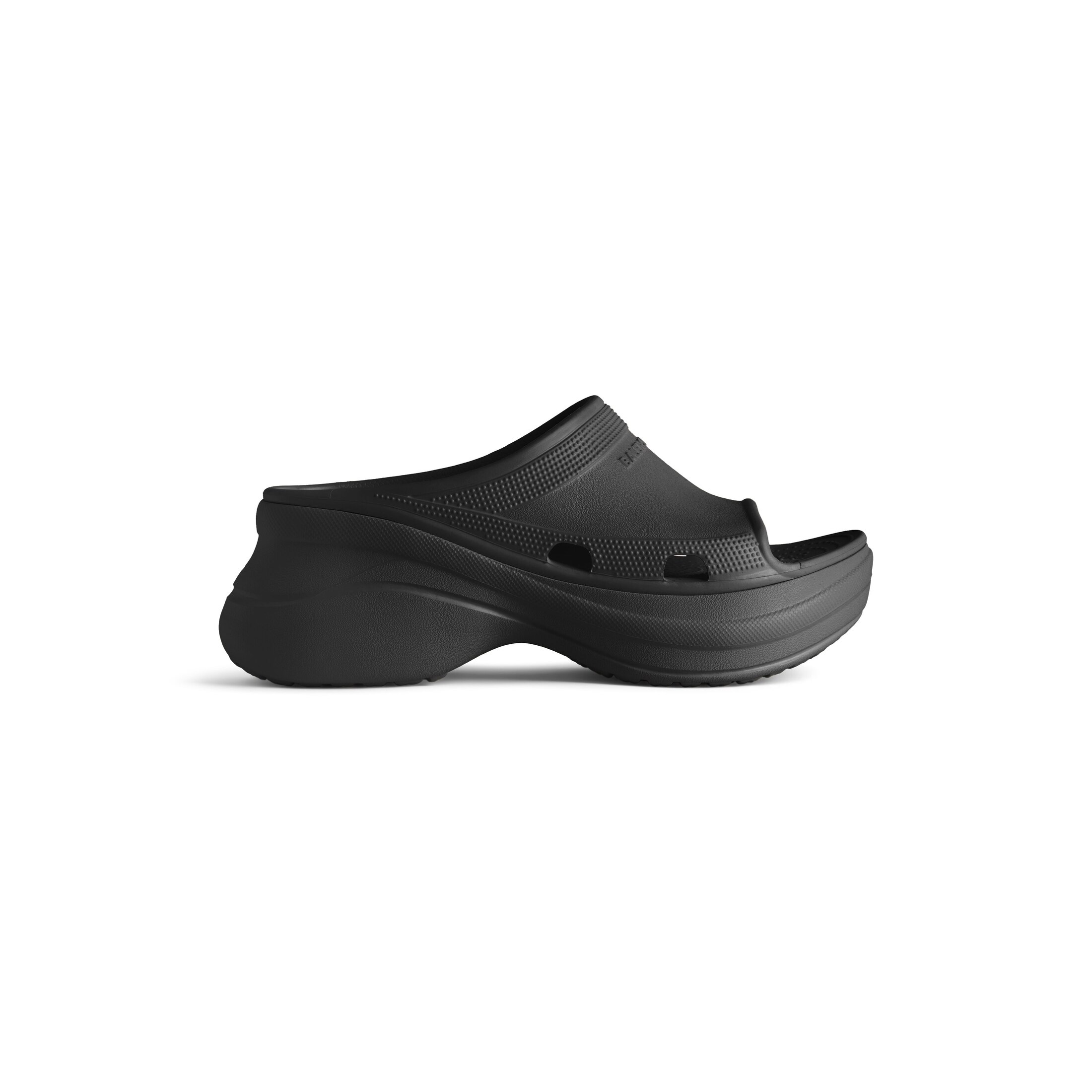 Balenciaga Pool Crocs Slide Sandal - Black - Women's - 8 - Eva