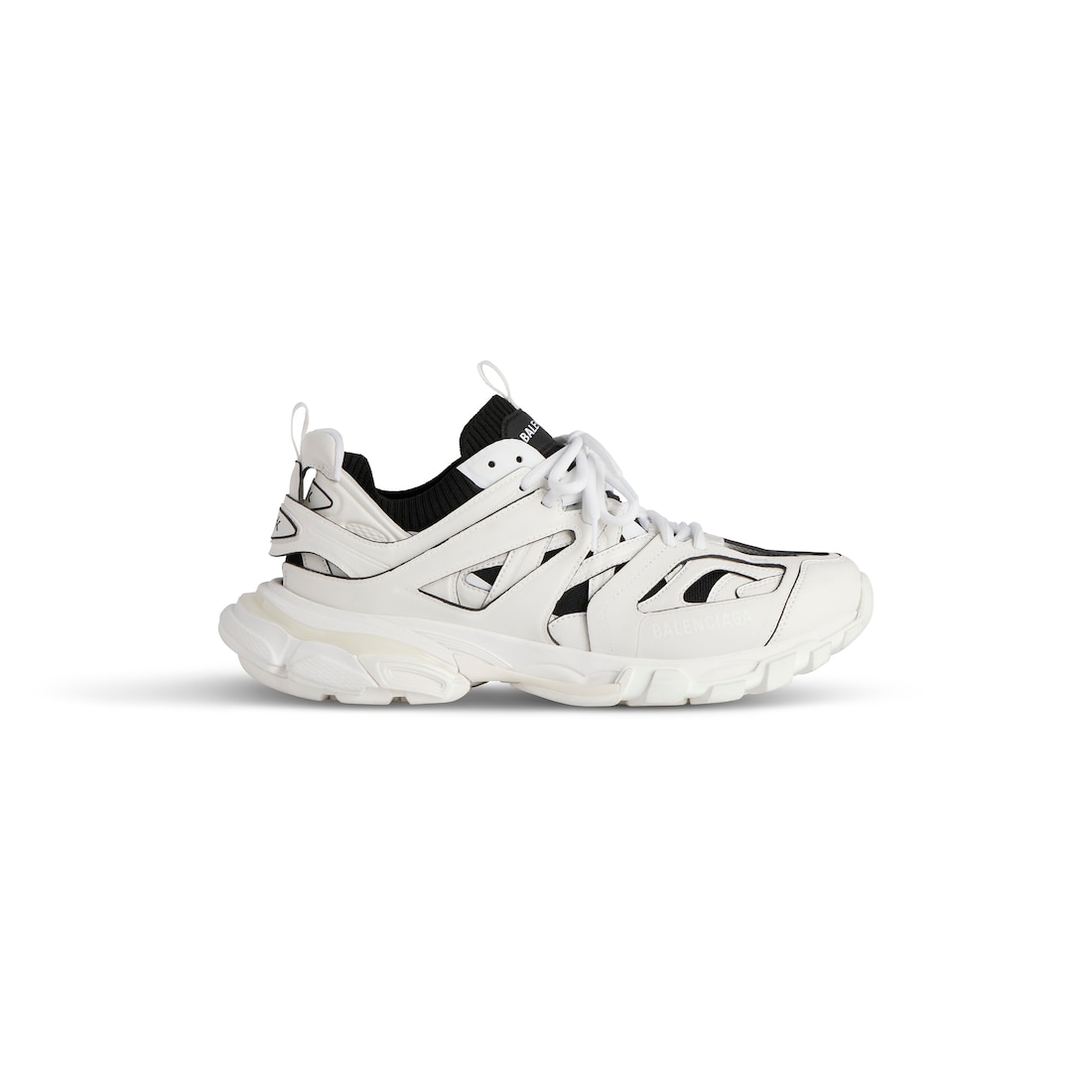 Women s Track Sock Sneaker in White black