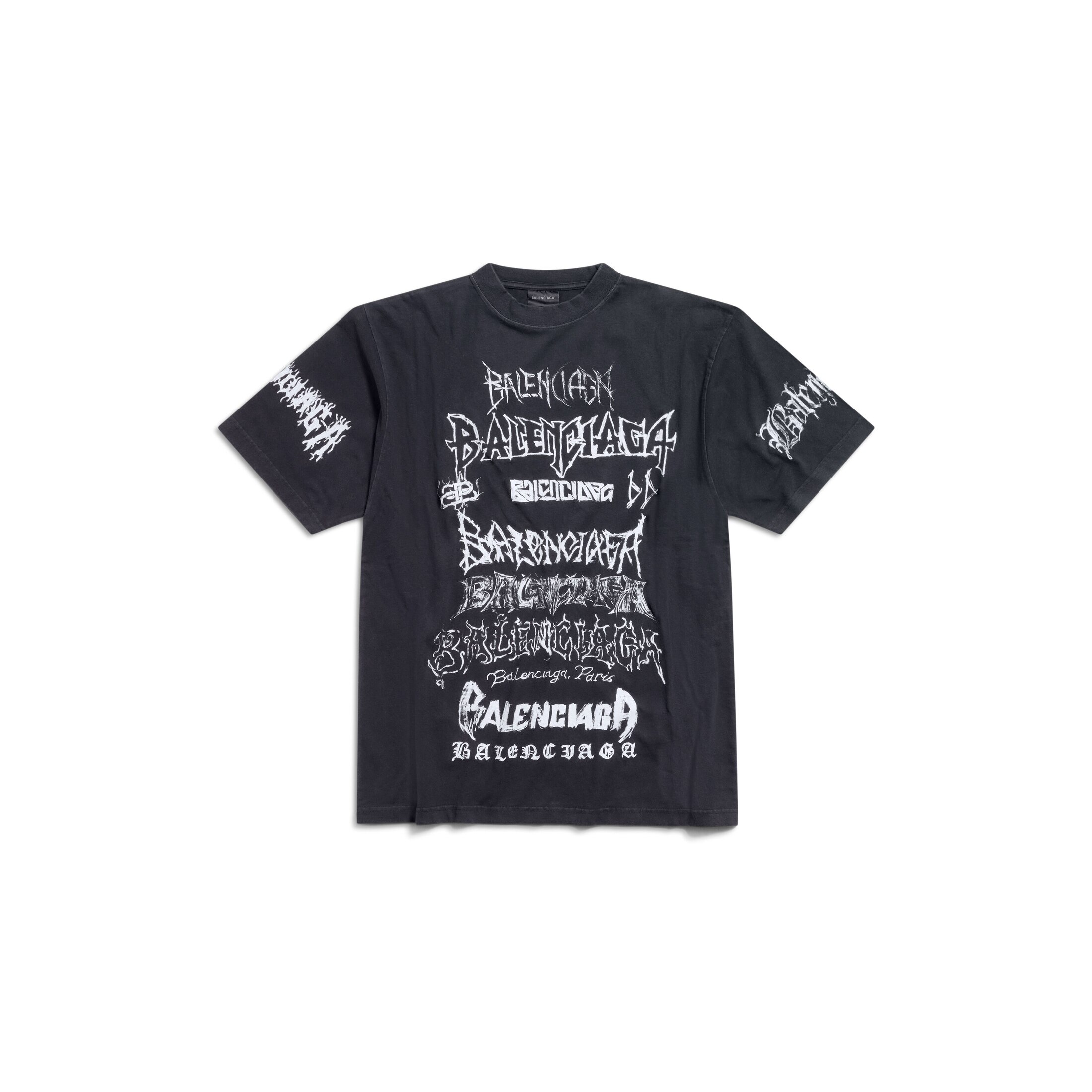 Balenciaga DIY Metal T-Shirt Large Fit - Black - Unisex - XXL - Cotton & Recycled Cotton