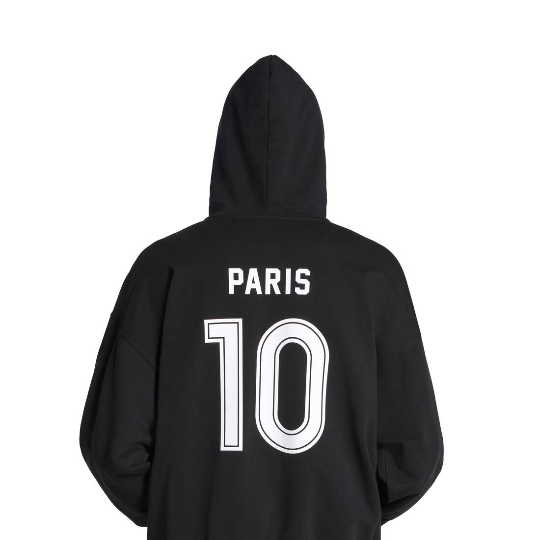 Paris Soccer ジップアップ Hoodie ミディアムフィット で ブラック