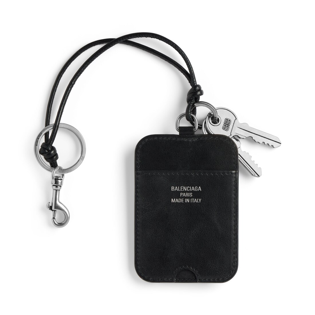 25AW BALENCIAGA Lola キーリング チャーム ロゴ キー Men's Charm/keychain Lola in Black/silver | Balenciaga US