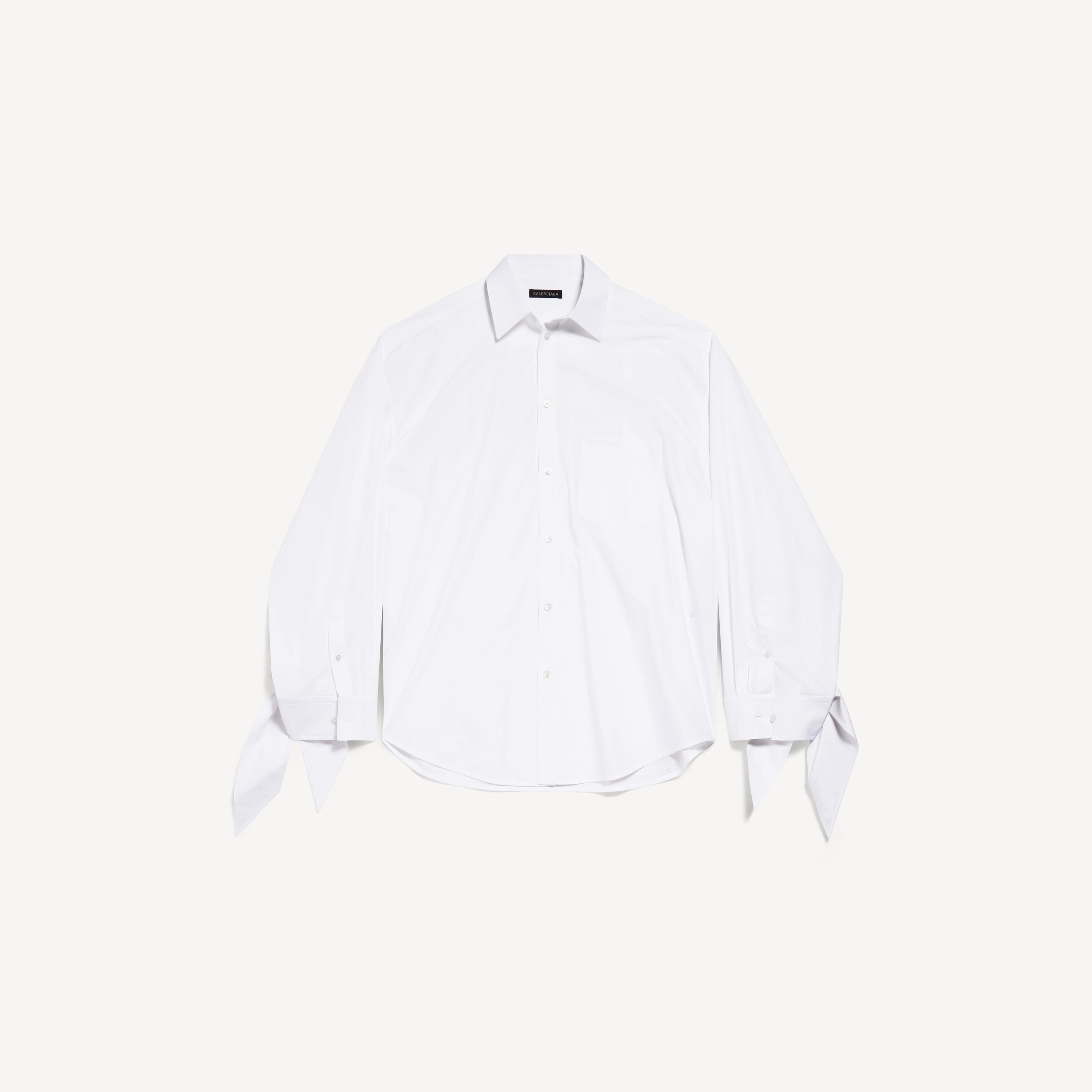 Women's Knotted Cuff Blouse in White